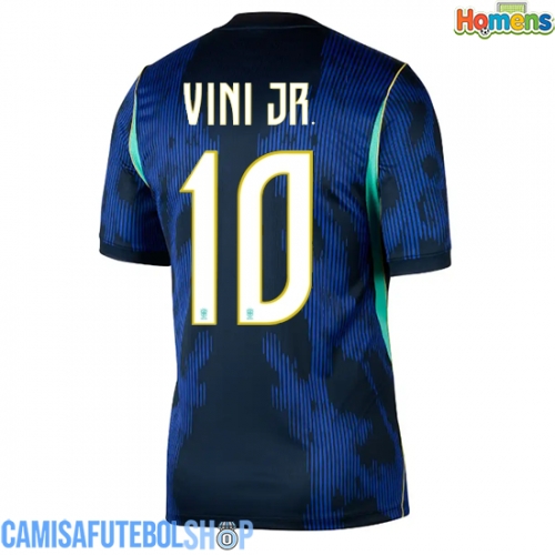 Camisa de time de futebol Brasil Vinicius Junior #10 Replicas 2º Equipamento Mundo 2026 Manga Curta